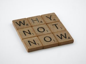 Why Not Now Scrabble tiles