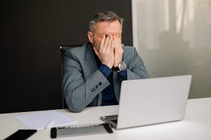 Remote Job Searching Frustrated Man